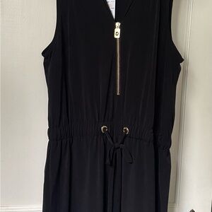 Michael Kors Black Dress with Gold Accents